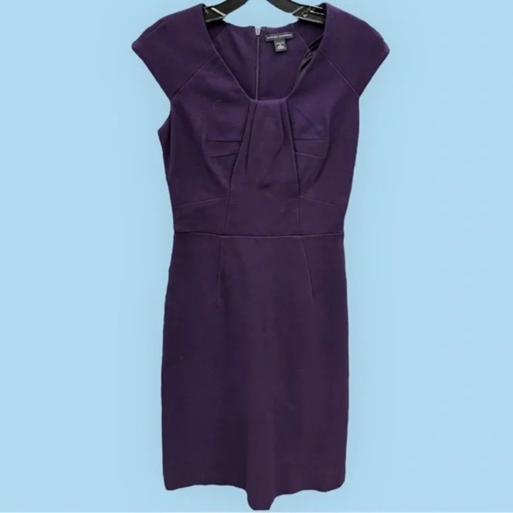 Banana Republic size 6 cap sleeve stretch sheath dress plum purple